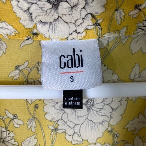 Womens Cabi Amelia‎ Gather V Neck Hi Lo Floral Top Tie Back S - Picture 9 of 10